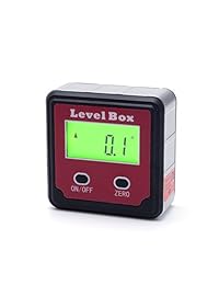 Medidor de ángulo, retroiluminación risepro Digital Bevel Box ángulo de calibre ± 180 ° Inclinómetro de transportador de ángulos imanes W 82202bb