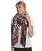 Women Lightweight Oversized Scarf Wrap - Colorful Bar Leopard Fashion Long Large Big Thin Soft Ladies Scarfs for Spring Summer Fall Winter, Ideal Christmas Gift CC Fashion Accessories