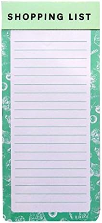 Loft Magnetic Green Shopping List Notepad - 100 Sheets Per Pad - Size 9' X 4'