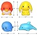 Geolinca Bath Toys, 8 Packs Light-Up Floating Pool Fun Unicorn Dolphin Toys, 7 Color Flashing Bathtub Water Toys for Baby Toddlers Kids Infants Boys Girls Animal Toy Set Colorful