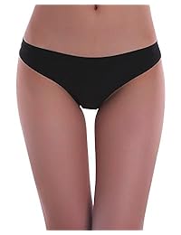 COSOMALL 6 unidades de bikini invisible sin costuras para dama con media cobertura de espalda