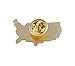 United States Outline American Flag Patriotic Lapel Pin (Value Pack) (1 pin)