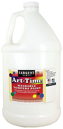 Sargent Art 17-3696 128 oz White Art-Time Washable Tempera Paint,1 gallon