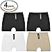 Women's Seamless Boyshorts Underwear Panties Underskirt Shorts (Value Pack Of 4 Assorted Colors - 2 Blacks, 1 White, 1 Beige. Size: Extra Small To Small)