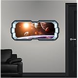 48" SpaceScape Instant Star Ship Space Ship Window View SOLAR SYSTEM #1 Wall Sticker Decal Graphic Art Mural Kids Game Man Cave Room Decor NEW