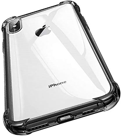iPhone Xs Max Cases - iPhone Xs Max Case Clear - iPhone X Max Case- Slim iPhone Xs Max Case - Transparent Cover with Anti-Shock Protection for iPhone Xs Max 6.5" (Black)