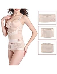 Corsé de apoyo postparto 3 en 1, para recuperar la forma del vientre después del parto, talla única, Beige