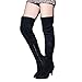Shoe'N Tale Women Over The Knee High Stretchy Leather Thigh High Snow Boots