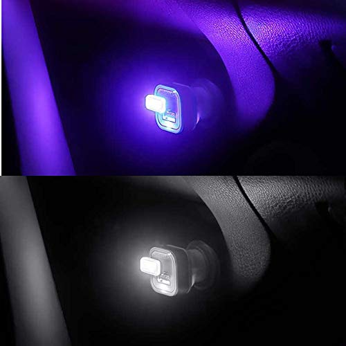 USB Atmosphere Light, Mini USB Led Car Interior Ambient Lighting Decoration Night Light Automotive Decorative Led Lamp with USB Adapter Fits for Cars Vehicle SUV Truck SUV RV Automobile (8 pcs, Mixed) - Thumbnail 4