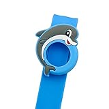 TOTALLY PARENTS Kids Natural Mosquito Repellent Bracelet - No Deet - 100% Natural Essential Oil Insect Repellent - Blue Dolphin