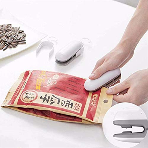 TMROW Mini Sealing Machine Heat Impulse Sealer Bags Capper Plastic Food Snack Storage Seal Sealing Bag Clips Portable Hand Pressure