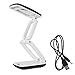 Lighted Desk Magnifying Glass Lamp with Light on Stand Led Portable Pocket Magnifier Visor Folding 3X for Reading,Hobby,