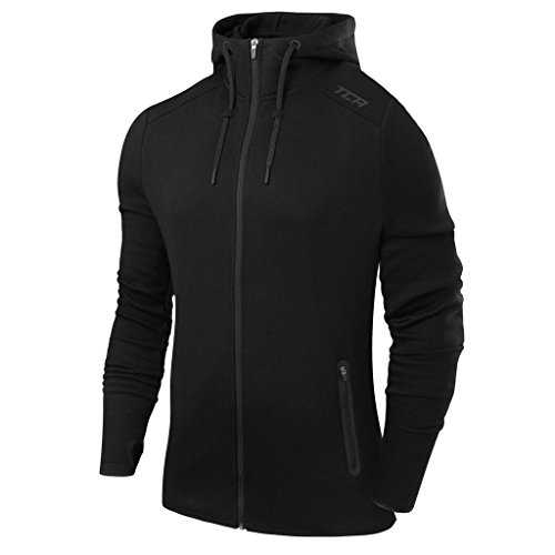 running hoodie with zip pockets