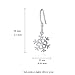 Snowflake 925 Sterling Silver High-Polished Drop Dangle Earrings Gift for Women (Hook Earrings)