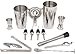 Premium 14 Piece Cocktail Making Set & Bar Kit by Bar Brat ™ / Free 130+ Cocktail Recipes (Ebook) Included/Make Any Drink With This Bartender Kit