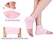EXPER Moisturizing Gel Heel Socks for Dry Cracked Heels Damaged Cuticles and Calluses Skin Pack of 2 Pair (Pink + Grey)