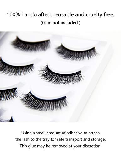 10 Pcs False eyelashes - Faux Mink Fake Eyelashes with Soft & Flattering lash Alpiriral 3D False lashes Give The Most Natural Look