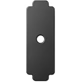 trust4care 4-Pack Black Rectangle Backplates of Closet Cabinet Knobs | Matte Black Rosette Back plates, Wide Base Sheet Washer Disc Sheet for Bi-Fold Closet DoorDresser Drawer Pulls Handles