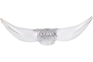 United Pacific 72005 Heavy-Duty Chrome Bull Horn Hood Ornament, Cast Metal Construction, Universal Two Stud Installation, Detailed Design - ONE Unit