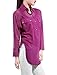 Allegra K Ladies Point Collar Dolman Sleeve Button-Down Chiffon Shirt M Violet