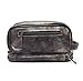 LVLY Toiletry Travel Bag for Men - Large Leather Dopp Kit - Mens Toiletries Bathroom Organizer (Gray)