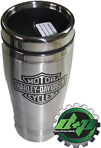 Diesel Power Plus Harley Davidson Insulated Travel Cup Coffee Drink Stainless Mug HD bar Shield