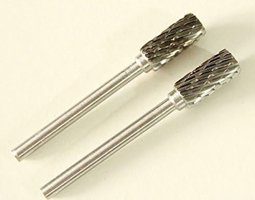 Best Choose New2 Pcs Tungsten Carbide Cutter Rotary Bur Burr Bits Double Cut Shank 1/8" CYLINDE