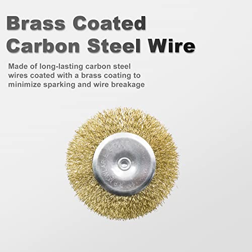 22pcs Wire Wheel Brush Set, Die Grinder Wire Brush for Drill, 1/4