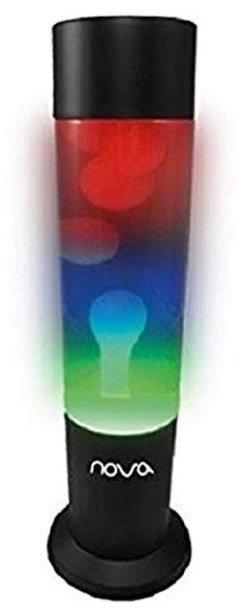 Nova Wax Lamp Rainbow Tinted Glass 15 Inch