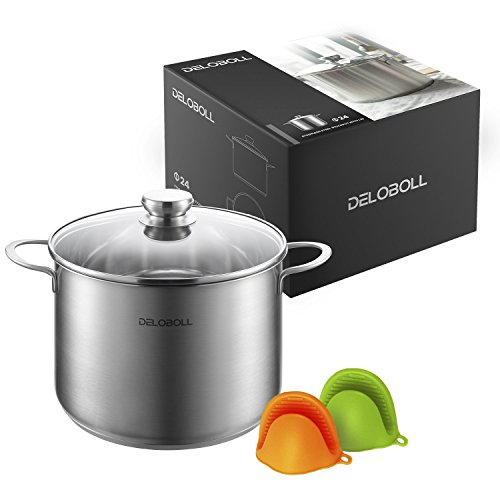 DELOBOLL 8.5 Quart Tri-Ply Stainless Steel Stockpot TOP Standard, Multi-clad Base Induction Cookware, Dishwasher Safe… 7 DELOBOLL 8.5 Quart Tri-Ply Stainless Steel Stockpot TOP Standard, Multi-clad Base Induction Cookware, Dishwasher Safe… - Image 8