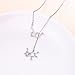 DAOSHANG 925 Sterling Silver Serotonin Necklace Caffeine Molecule Pendant Necklace Gifts for Science Student Coffee Coffee Lover
