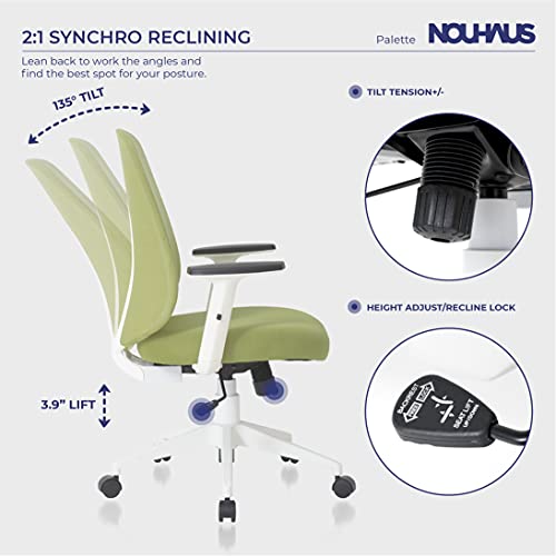 NOUHAUS Palette Ergonomic Office Chair Comfortable Swivel Computer Desk
