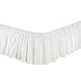 Pleated Three Sides Fabrics Wrap Around Style Egyptian Cotton Elastic 17 inch Drop Dust Bed Skirt for Twin/Full,Queen,King Size Beds(King, White)