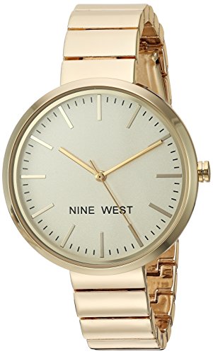 Nine West Women's NW/1986CHGB Gold-Tone Bracelet Watch