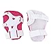 uxcell Children Cycling Inline Skating Wrist Elbow Knee Pad Support Protector 6pcs Sets Fuchsia White