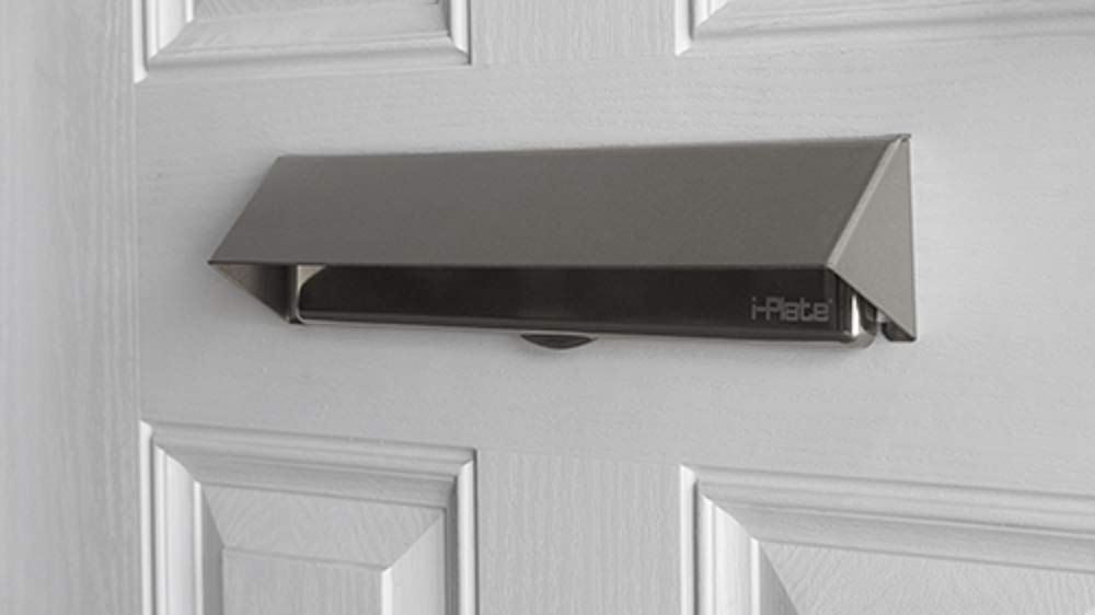 Homewatch Letterplate Restrictor Shroud Cowl Visor Guard - Letterbox Cover for Extra Security - Silver Grey - Hidden Fix - Stop Key Fishing