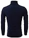 Ohoo Mens Slim Fit Soft Cotton Long Sleeve Pullover Lightweight Turtleneck /DCT001-NAVY-M