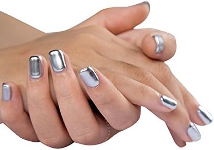 Mirror Nail Polish Plating Silver Paste Metal Color Mirror Silver Base Coat MALLCAS for Nail Art (Silver)