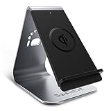 Bestand Aluminum QI Wireless Fast Charger Dock, Grey