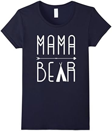 Women's Mama Bear Mom T-shirt Mother's day XL Navy