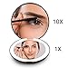 Fancii LED Lighted Travel Makeup Mirror, 1x/10x Magnification - Daylight LED, Compact, Portable, Large 5” Wide Illuminated Folding Mirror