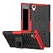 Sony Xperia L1 Case,Mama Mouth Shockproof Heavy Duty Combo Hybrid Rugged Dual Layer Grip Cover with Kickstand for Sony Xperia L1 (with 4 in 1 Packaged),Red