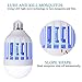 Bug Zapper Light Bulb, Electronic Insect Mosquito Killer 2 in 1 Lamp UV LED Electronic Insect & Fly Killer for Home Indoor and Outdoor for Outdoor and Indoor