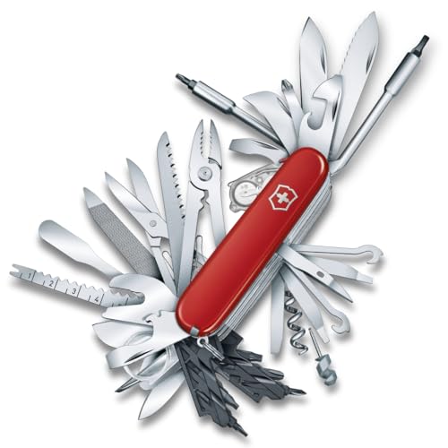 Victorinox Taschenmesser Swiss Champ XXL, 91 mm, rot (73 Funktionen, Klinge mit Wellenschliff)