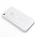 4s Case, LUOLNH Henna White Floral Paisley Flower Hard Plastic Clear Case Silicone Skin Cover for Apple Iphone 4 4G
