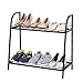FaithLand 2-Tier Indoor/Outdoor Metal Plant Stand, Flower Pots Holder, Plant Display Rack, Stand Shelf, Shoe Organizer, Utility Storage Organizer Rack