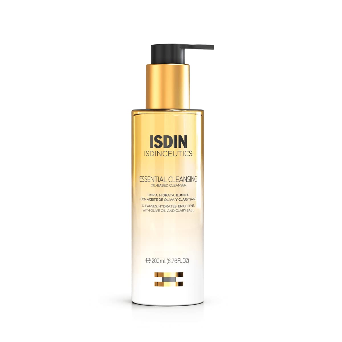 ISDIN Isdinceutics Essential Cleansing, Oil-To-Milk Textured Facial Cleansing Oil for Radiant Skin, 200 ml