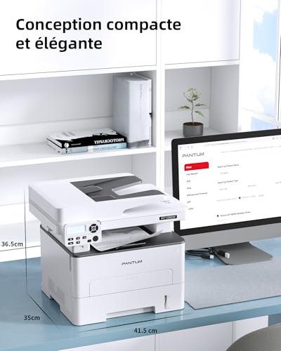 PANTUM M7108DW Multifunction Laser Printer, Black and White, 3in1 Print/Copy/Scanner, Automatic Duplex Printing, WiFi/USB/Ethernet, 33 ppm