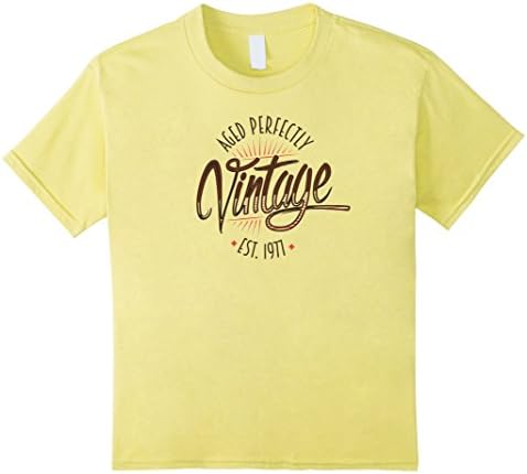 Kids Aged Perfectly Vintage Est. 1977 | 40th Birthday T-shirt 8 Lemon