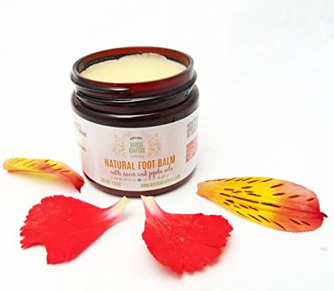 Natural Foot Balm with Neem - Moisturizer, Hand Balm, Foot Balm, Cuticle Balm, Cocoa Butter, Shea Butter, Jojoba, Dry Feet, Cracked Hands by Karess Krafters Apothecary